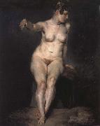 Eugene Delacroix Seated Nude oil
